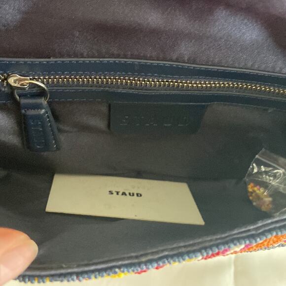 NWT MSRP$500 STAUD Tommy Shoulder Bag Beaded - Picture 3 of 4